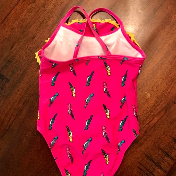 Girls Bird Print Swim suit size 2T - Picture 2 of 5
